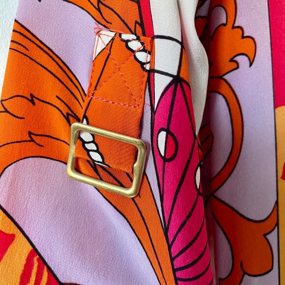 Hale Bob Silk Print Multi-coloured Top - size XXS - NWOT - Picture 8 of 10